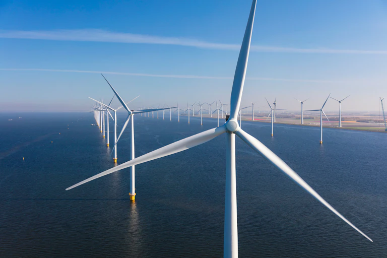 wind turbines in ocean