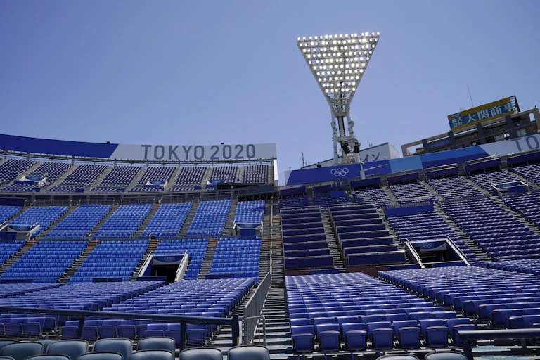 Empty stadium for Tokyo 2020.