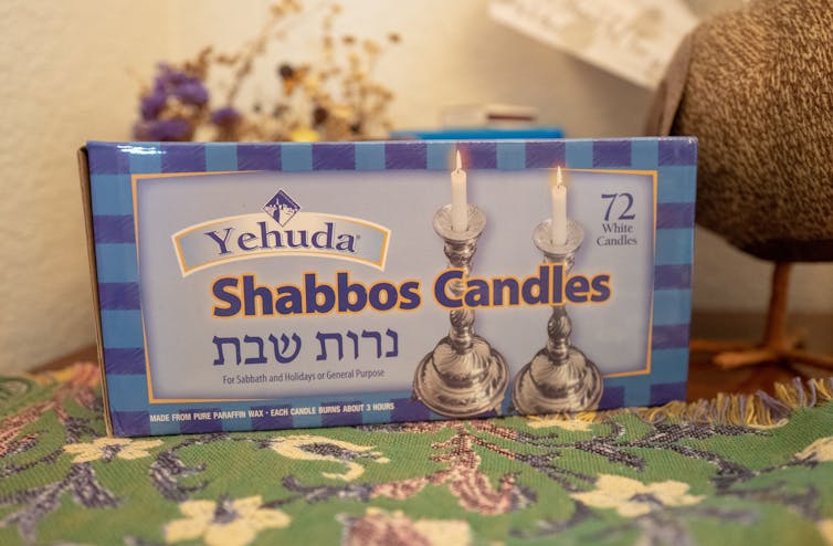 Box of Yehuda brand Shabbat candles, used during the Shabbat celebration.