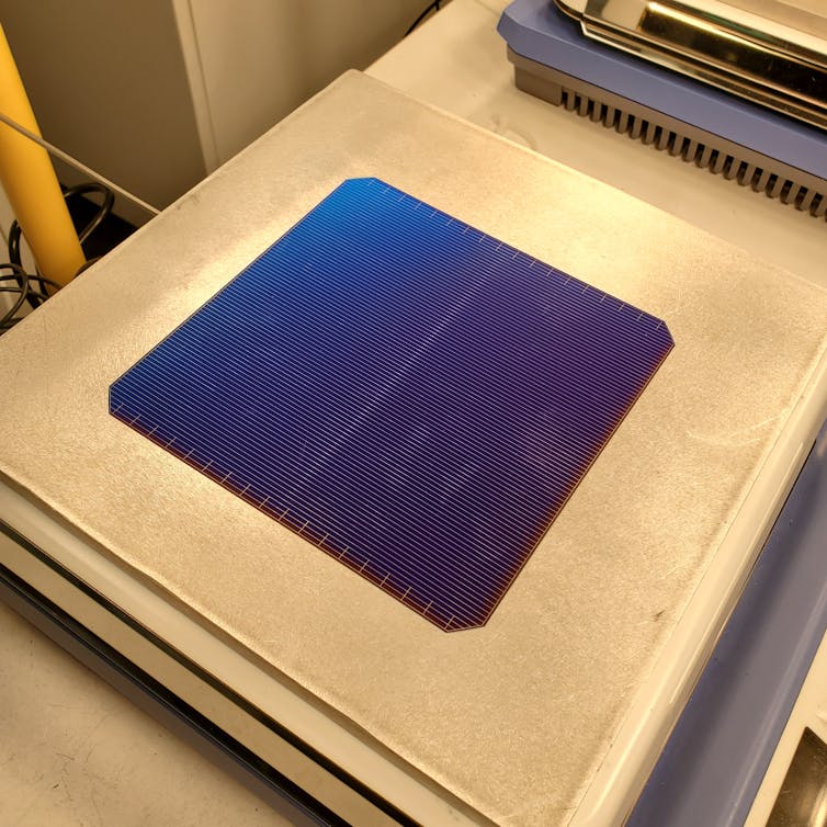 Gallium-doped silicon heterojunction solar cell. Robert Underwood/UNSW