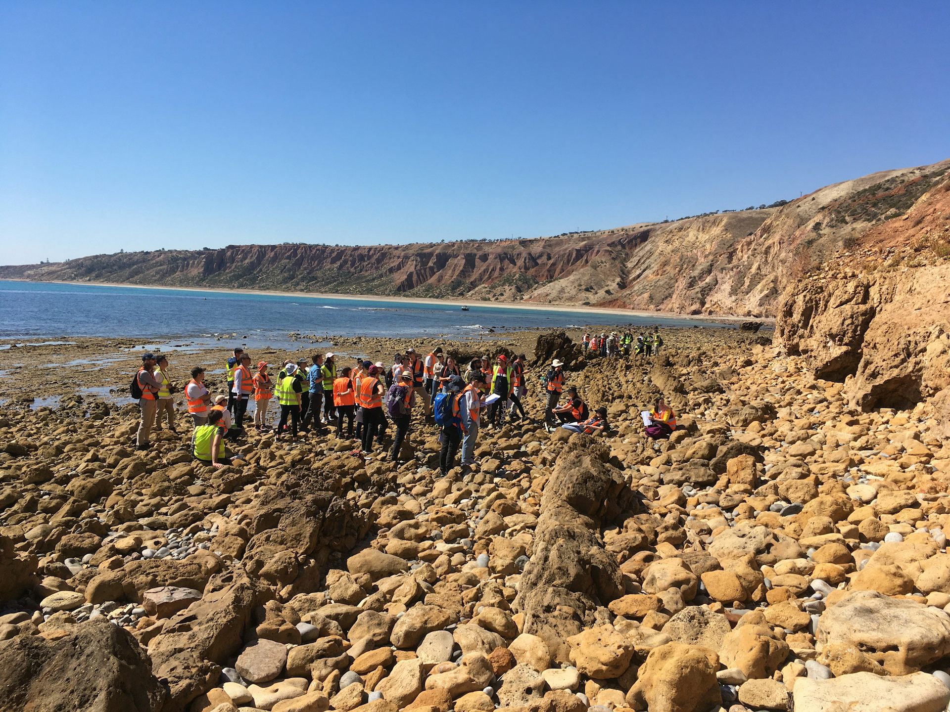 University of South Australia first-year students at Sellicks Beach, SA