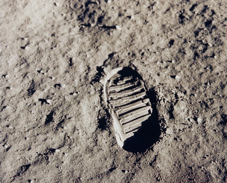 Neil Armstrong's lunar footprint