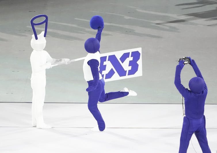 Performance featuring pictogram for basketball.