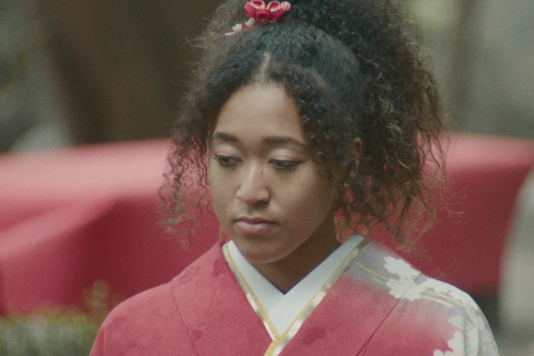 Naomi Osaka in traditional Japanese dress