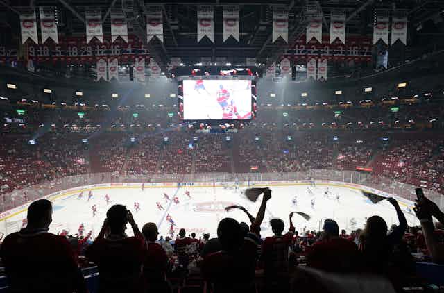 Hockey arena full of Montreal Canadien fans