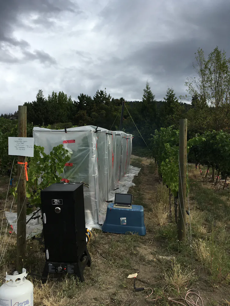 A custom-built smoking tent