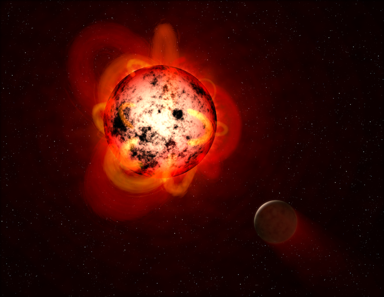 A red dwarf star.