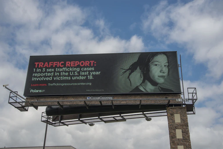 Billboard says that '1 in 3 sex trafficking cases reported in the U.S. last year involved victims under 18'