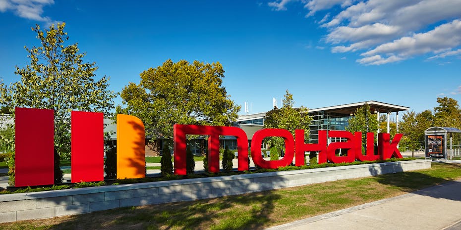 The Mohawk College sign.