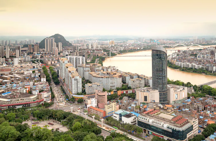 A panorama of a Chinese city.