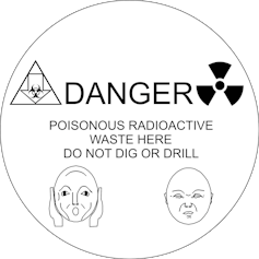 warning sign for radioactive waste