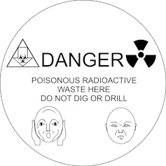 warning sign for radioactive waste