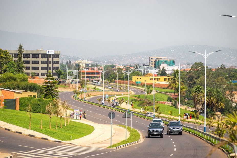 A view towards town and some university buildings in Kigali