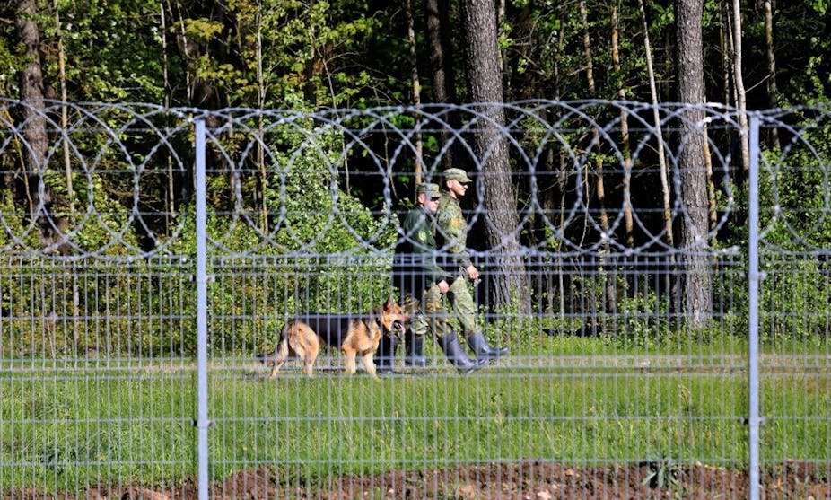 Garde-frontières biélorusses en patrouille