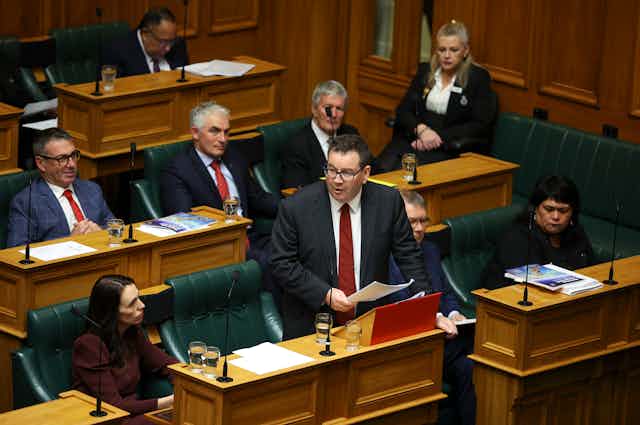 Grant Robertson speaking in parliament