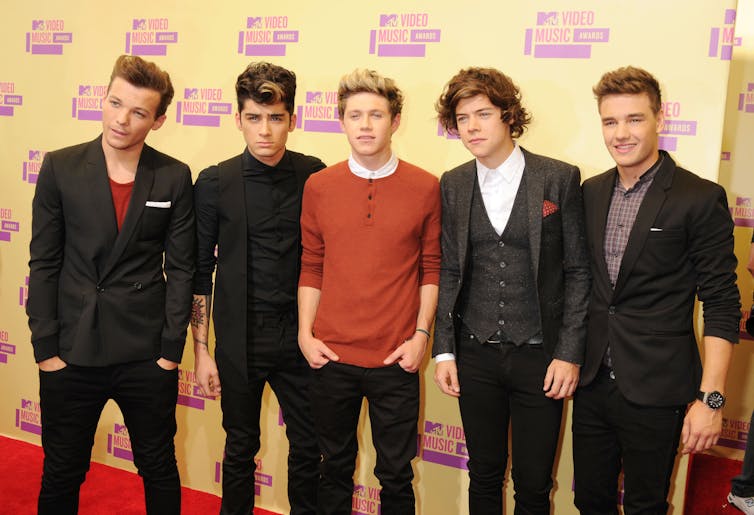 The band One Direction pictured at an event in 2012