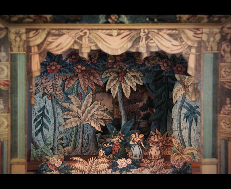 A paper theatre set from the Victorian and Albert Museum of Childhood