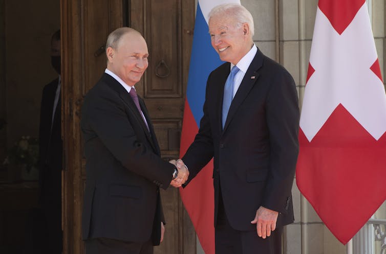 Biden and Putin at their Switzerland summit