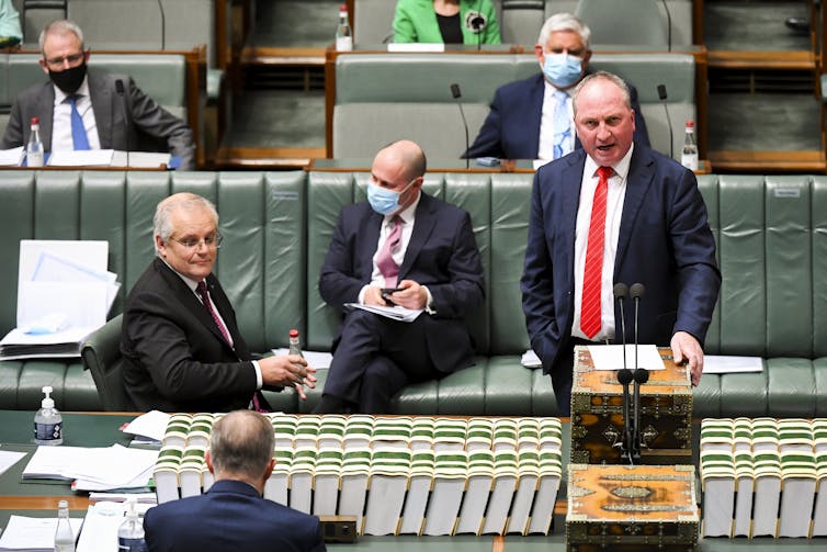 Barnbaby Joyce at the despatch box