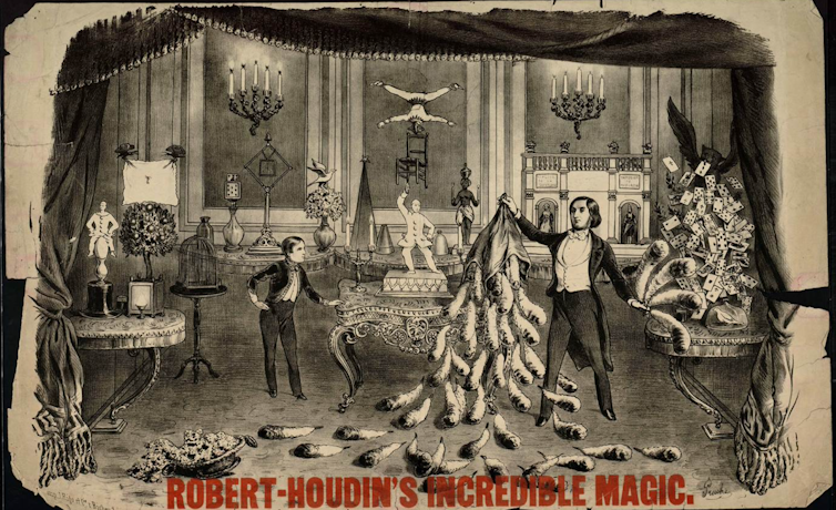 A Victorian poster for a magic show.