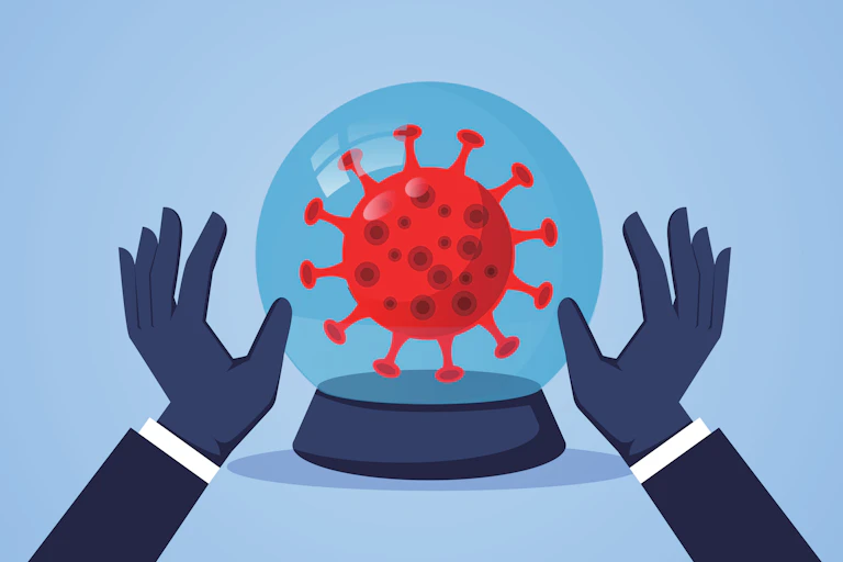 Coronavirus in crystal ball