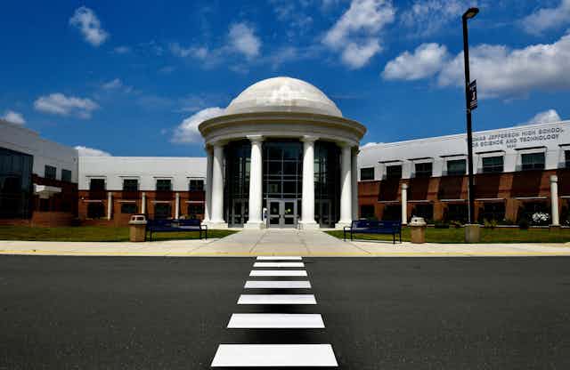 Exterior shot of elite Virginia high school