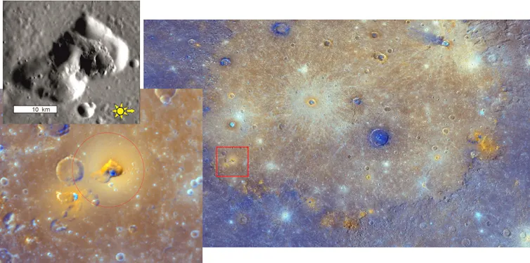 Images of Mercury's Caloris basin.