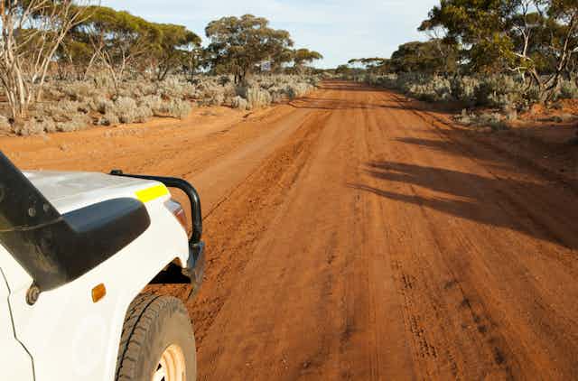 4WD on remote Australian outback road
