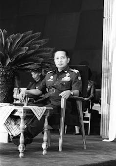 Soeharto in military uniform in the 1960s.