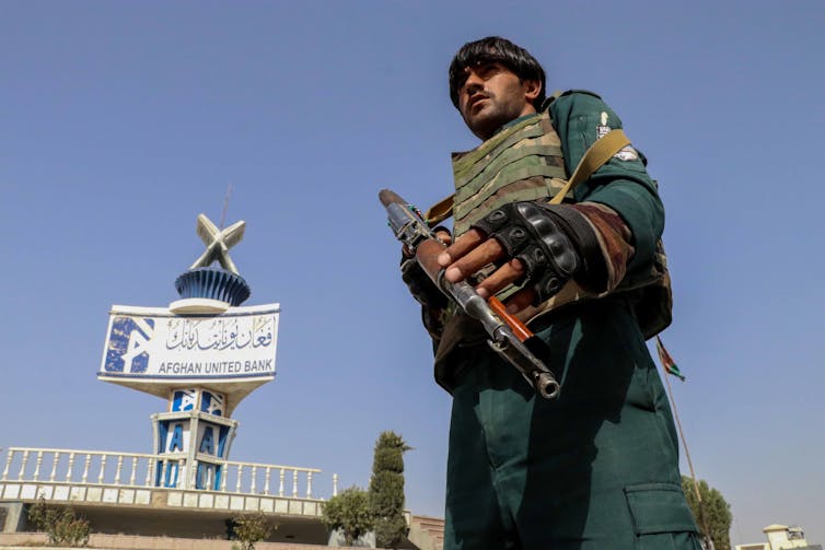 Afghan security official in Kandahar.