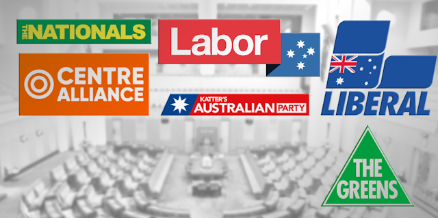 Logos of major Australian parties