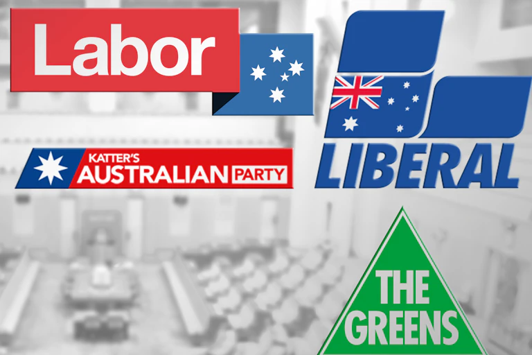 Logos of major Australian parties