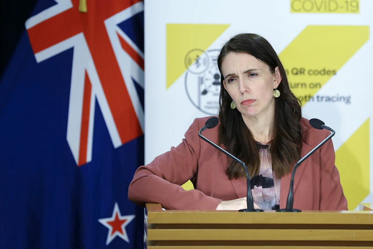 Prime minister Jacinda Ardern announces a level-4 lockdown for New Zealand.