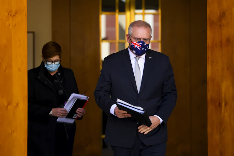 Scott Morrison and Marise Payne