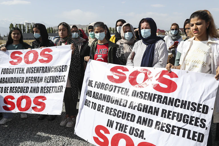 Protestors in Afghanistan