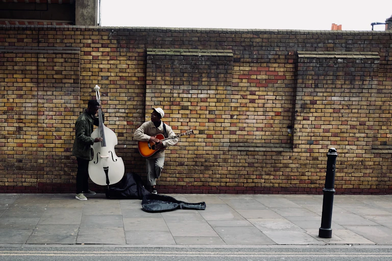 Two street musicians
