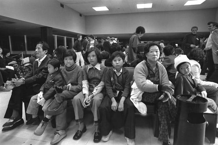 Vietnamese refugees en route to Israel