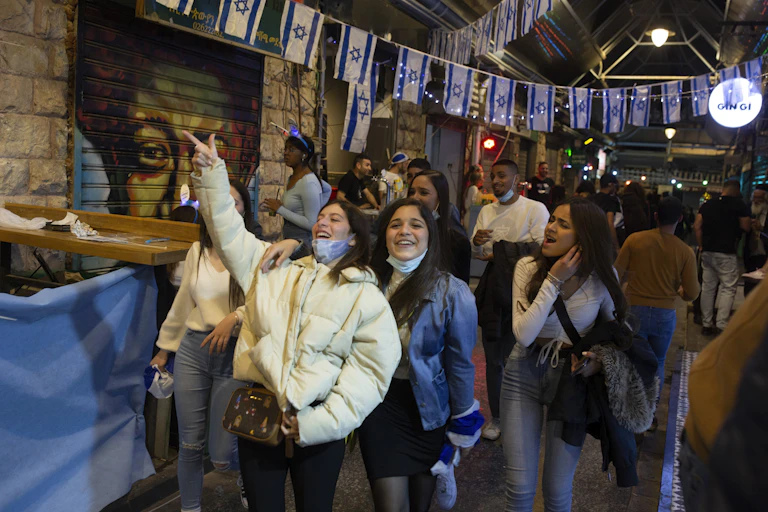 People in Israel celebrating Independence Day
