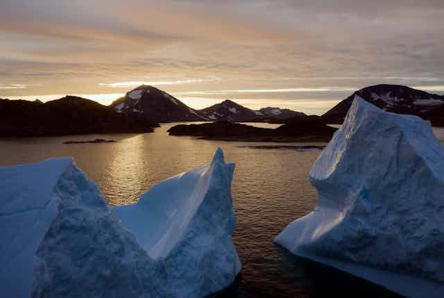 Two ice bergs