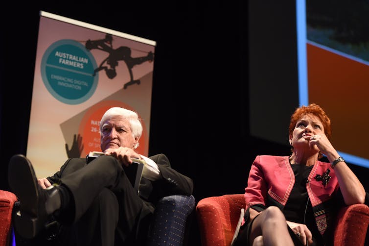 MP Bob Katter and senator Pauline Hanson.