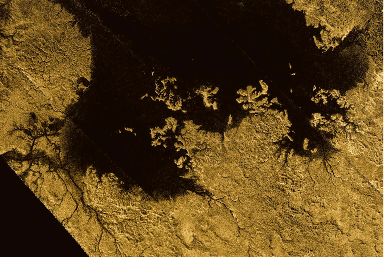 Image of Ligeia Mare on Titan.