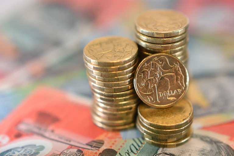 Australian coins and notes.