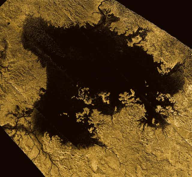 Imagen del mar de Ligeia de Titán