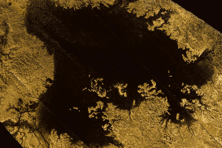 Imagen del mar de Ligeia de Titán