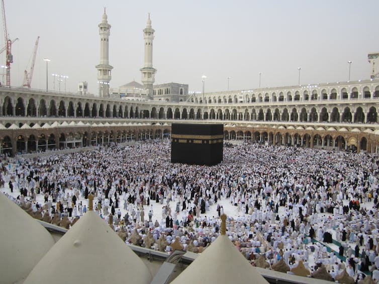Photo of the Kaaba in Mecca, Saudi Arabia