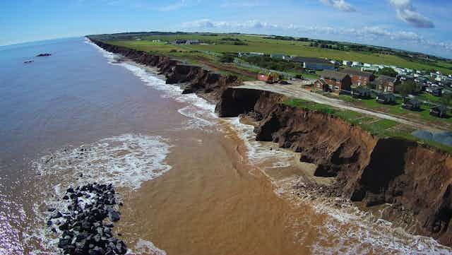 A rapidly eroding coastline