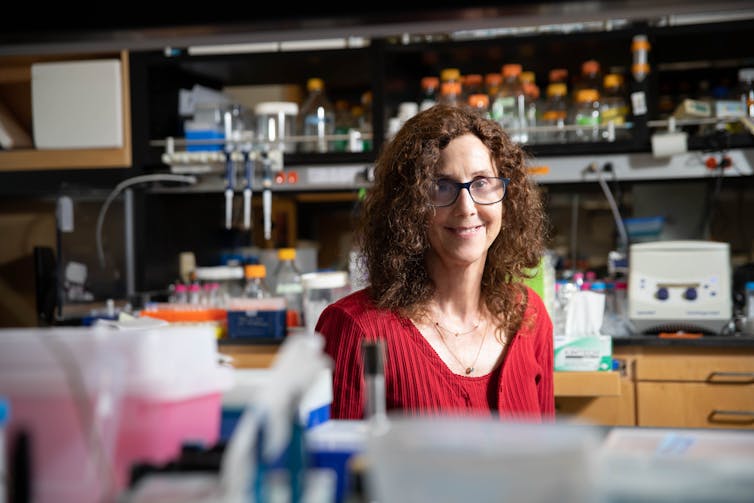 A female scientist in a lab.