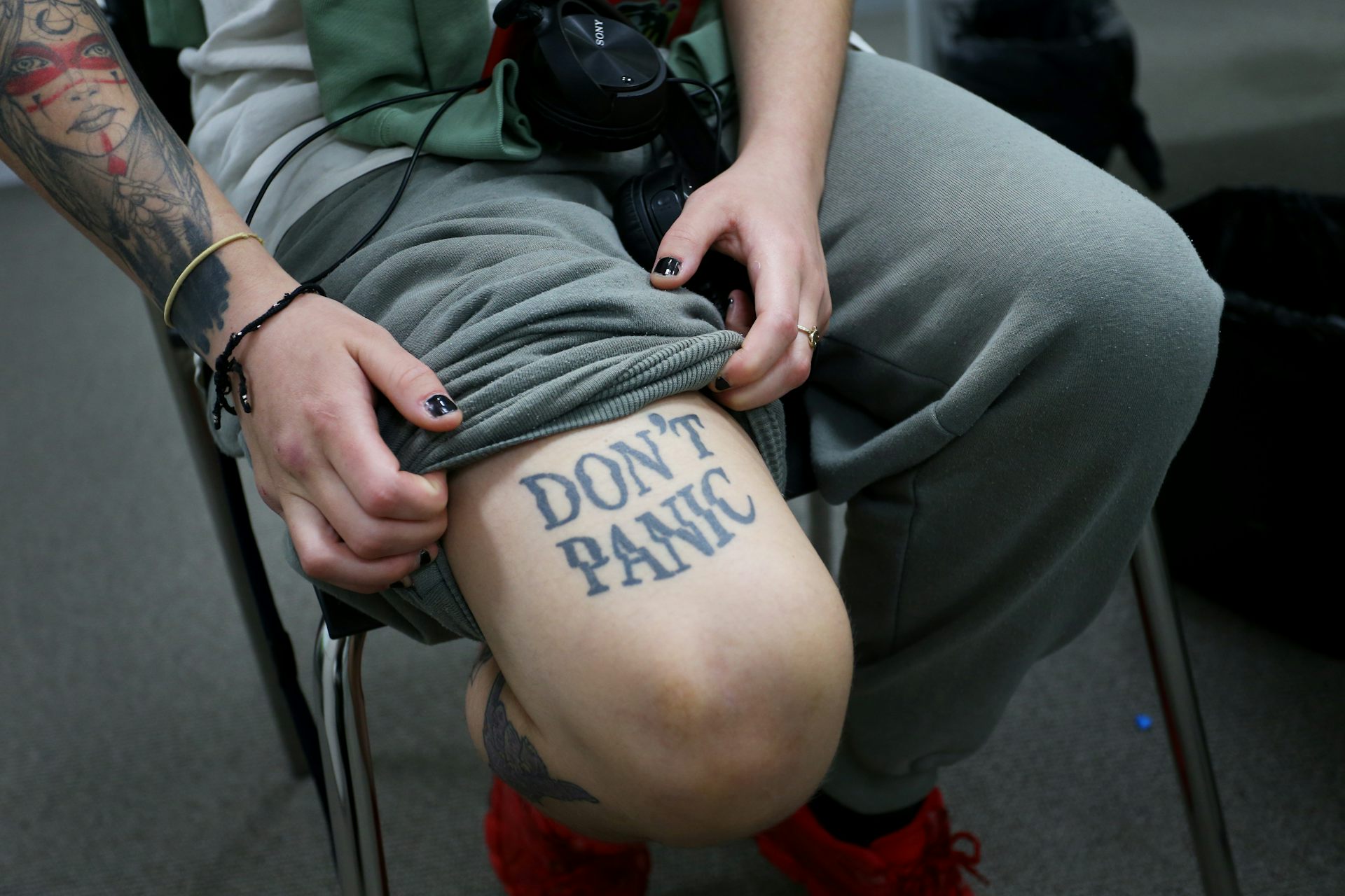 Don t Panic Inkbox Tattoo by Jessica Molina on Dribbble