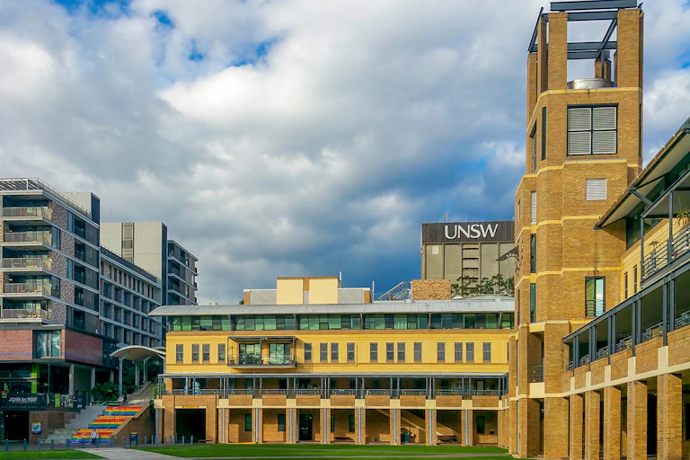 clouds loom over university campus