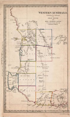 Map of WA from the 1830s.